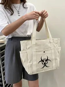 Cute Biohazard Warning Symbol Large Size Handbags Suitable for travel and daily use.