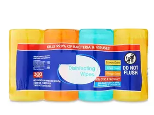 Disinfectant Wipes, 300 Count, 4 Pack