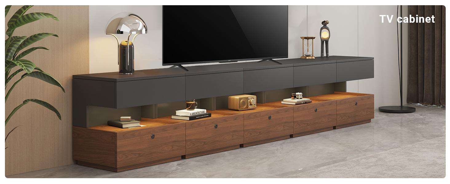 21.65" Floating Nightstand with Motion-Activated LED Light & Lockable Drawer, Modern Grey & Walnut Night Stand with Open Storage Shelf, Bedside Table with 2-Tier Drawer, Mid Century Bedroom Side Table 21.65" Floating Nightstand with Motion-Activated LED Light & Lockable Drawer, Modern Grey & Walnut Night Stand with Open Storage Shelf, Bedside Table with 2-Tier Drawer, Mid Century Bedroom Side Table