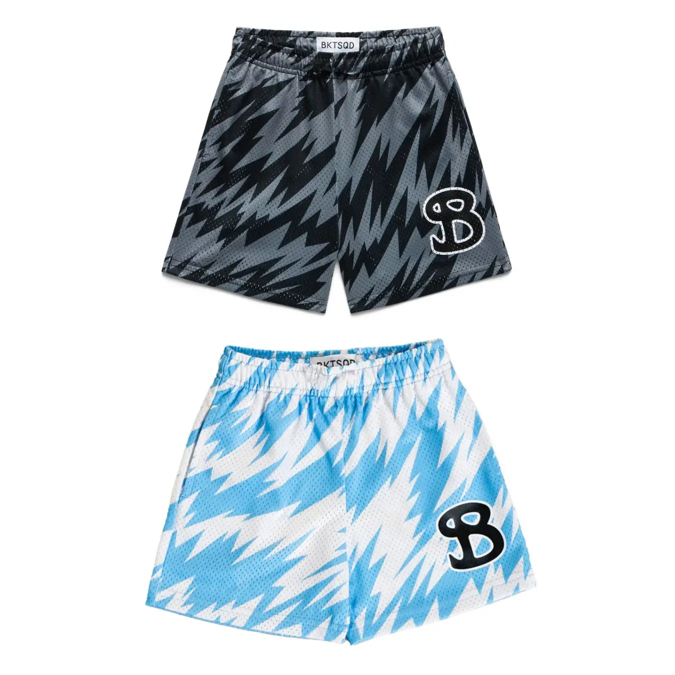 BUCKETSQUAD Shorts | Thunderbolt Everyday Mesh Shorts Custom Sizes for Kids, Youth & Adults | Lightweight Breathable Sports Shorts