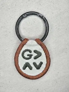 God is Greater Than My Ups and Downs - Double Sided Patch Keychain, Bag Decoration, Zipper Pull, Carabiner