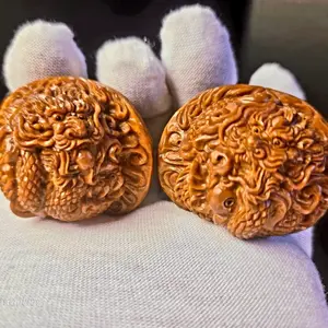 WenWan “Twin Dragon” Hand MicroCarving Walnuts by Master Cang Long | Collectors Grade | WYSIWYG | Ships in 48 hours