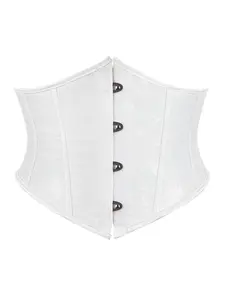 Women's Solid Floral Print Jacquard Button Front Lace Up Adjustable Corset Waist Trainer, Casual Vintage Tummy Control Waist Cincher, Women's Shapewear for Daily Wear