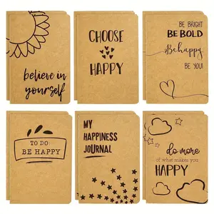 12 Pcs Make Us Happy Notebook Supplies, Office Stationery Supplies, Mini And Simple Convenient To Carry Suitable For Travel In Bulk Mini Notebooks Convenience Exquisite And Beautiful
