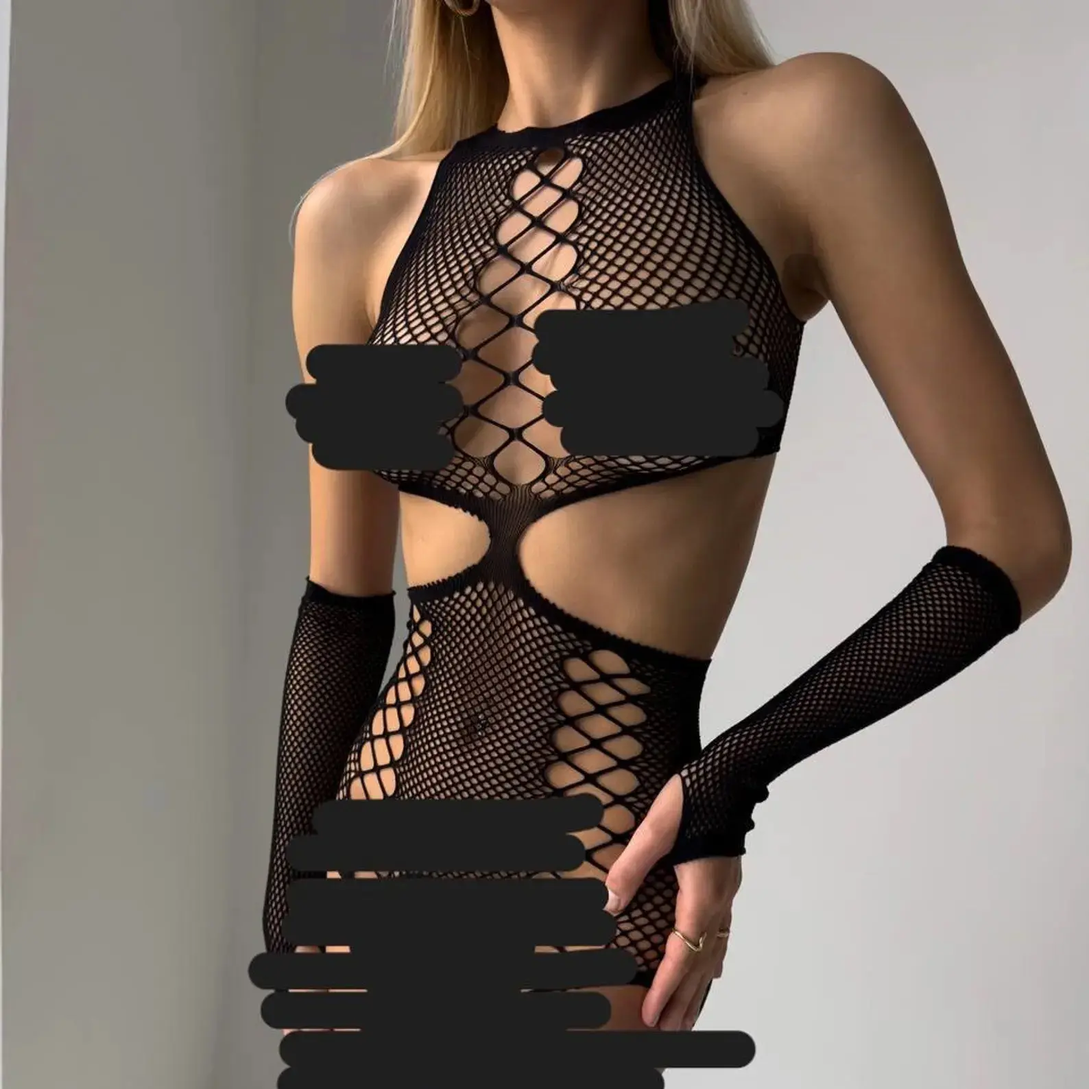 Elegant Black Lace Bodystocking Jumpsuit Dancewear Photo Shoot Outfit One Size Stretchy Translucent Bodysuit for Adults Soft Elastic Durable