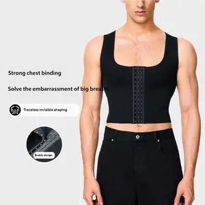 Men’s New Chest-Shaping Vest — Bust Control & Compression, Makes Large Chests Look Smaller, Tight-Fitting Underwear, Invisible Support Bandage 013
