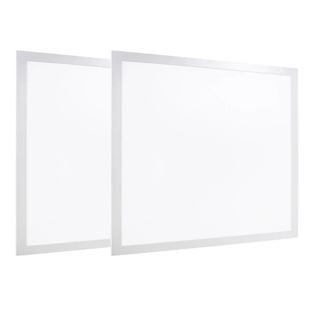 JONATHAN Y 2 ft. X 2 ft. 40-Watt Dimmable Integrated LED Flat Panel Flush Mount Light with 4400 Lumens 5000K; Set of 2