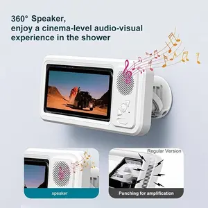 Bluetooth-compatible Bathroom Speaker, 360-Degree Rotation, Ideal for Bathrooms, Perfect Gift, High-Quality Sound, Durable Design