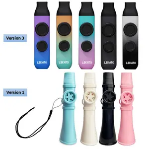 LEKATO Dual-Tone Hole Kazoo, Adjustable with 10 Clarinet Membranes, Replacement Mouthpiece, Lanyard, Portable, Lightweight, Suitable for Kids, Adults, Beginners and Music Lovers, Air Maker, Wind Game, Music Learning, Gift