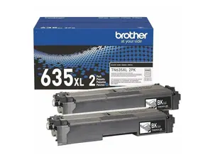 Brother TN635XL2PK Original High Yield Laser Toner Cartridge Twin-pack Black 2 Pack