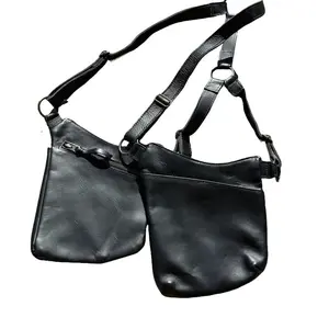 KiKi Leather Crossbody Holster Bag | Black