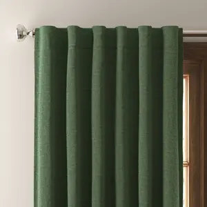 50"x84" Blackout Velvet Curtain Panel - Green, Solid, Lined, Machine Washable - Threshold