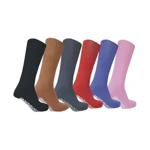 DIMOND STAR Anti Skid Socks Non Slip Socks Non Binding With Grips Hospital Diabetic Tube Socks For Women Breathable Womenswear