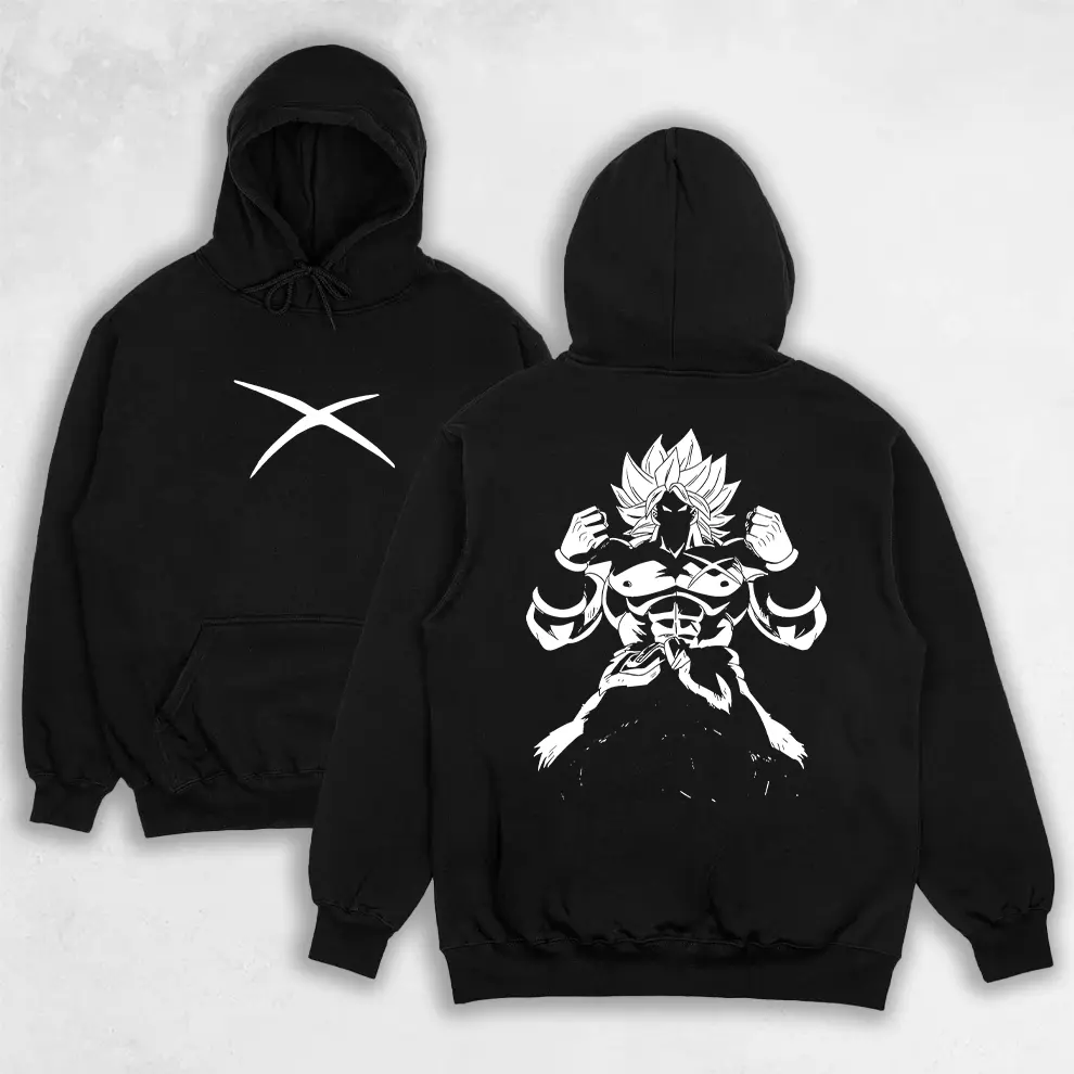 Retro Vintage Broly 'super saiyan 3' Tee, Hoodie features a design inspired by Dragon Ball Z Super anime, Anime Manga, Gift For Anime Fan, Sweatshirt Manga Crewneck Hoodie Menswear