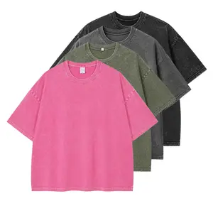 1/4 Pack Unisex Oversized Acid Wash Cotton TShirts Vintage Heavyweight Baggy Tees Gym Workout Loose Fit Casual Summer Streetwear Travel Work Menswear
