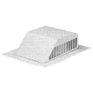 212 MAIN RVAL5000 Mill Finish Aluminum Slant Back Roof Vent - Louvered, Weatherproof Rafter Vent for Rafter Installation with Airflow & Ventilation