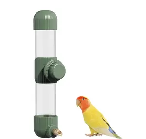 7.4 Fl Oz Bird Water Feeder No Mess Bird Cage Suspended Automatic Water Dispenser Parakeet Cockatiel Finch Lovebirds Budgies Canary (Green,7.4 fl oz (220ml))