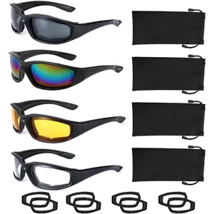4 Pair  Glasses UV Protection Riding Glasses Windproof And  Sunglass Goggles  Goggles