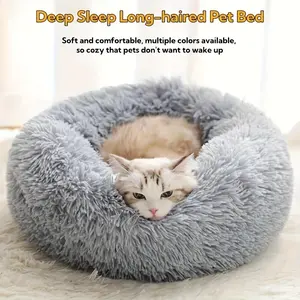 3-Size All-season Pet Bed - Soft Plush Warm Cat Dog Multi-Color Bed