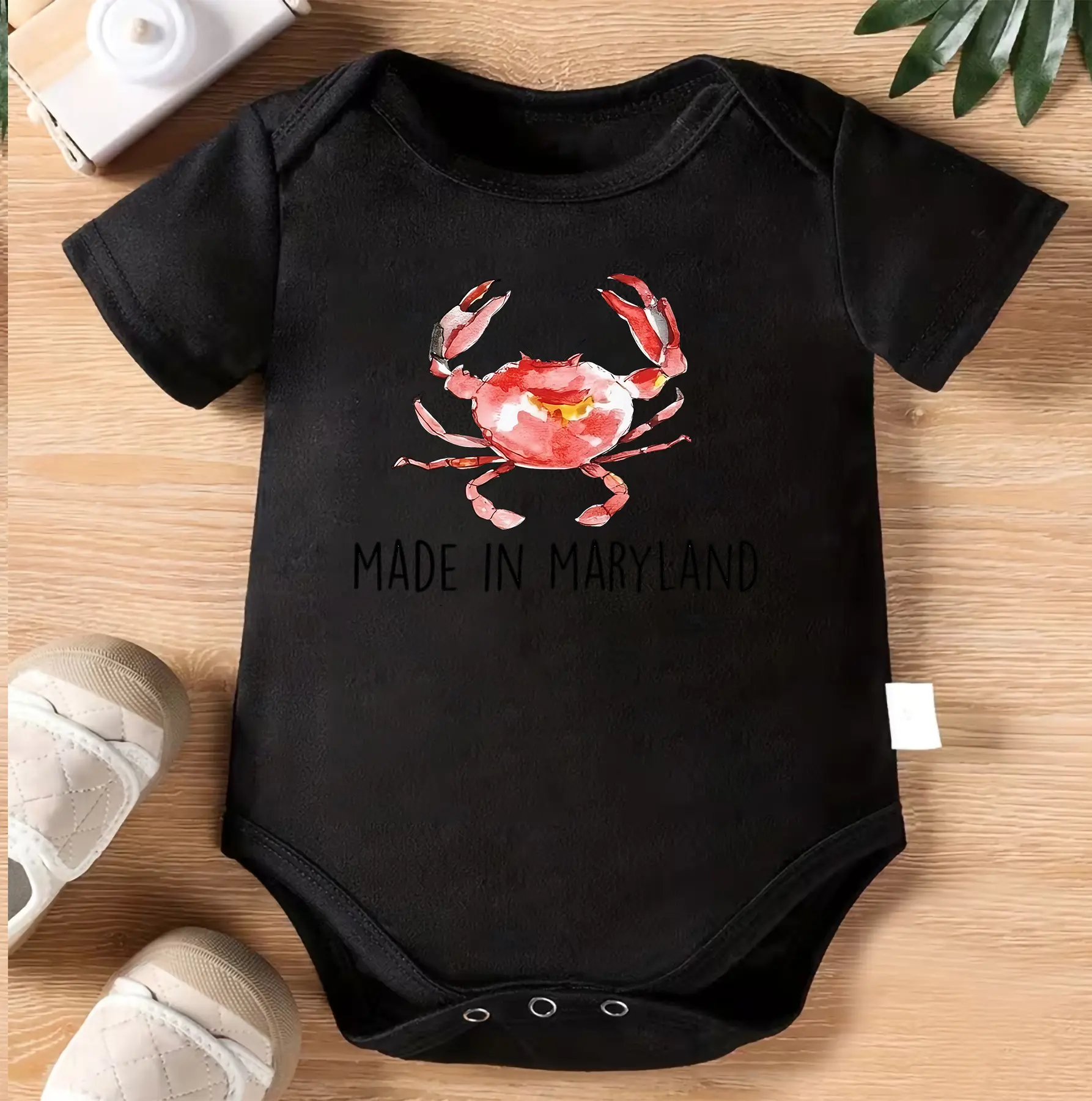 Made in Maryland Baby Bodysuit, Maryland Crab Onesie, Maryland Baby Outfit, Newborn Infant Romper, Maryland Pride Baby Clothes, Chesapeake Crab Baby Gift, State Pride Bodysuit, Baby Shower Present, Maryland Souvenir Baby Shirt