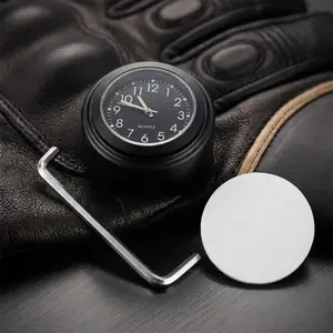 Universal Motorcycle Waterproof Clock Installation Kit 7/8 inch Gauge Chrome Trim with Luminous Dial - Quartz Precision, Easy Mount, Weatherproof, Anti-Rust, Enhances Dashboard for Custom Bike Upgrades