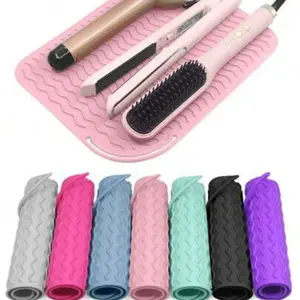 2-In-1 Silicone Heat Resistant Pad, Temperature 0-120°c, Lightweight Portable Travel Tool Mat for Curling Irons and Straighteners, Durable Insulated Design