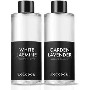 COCODOR Best Scents Reed Diffuser Oil Refill Set / 6.7oz / 2 Pack/White Jasmine & Lavender, Aromatherapy, Home Fragrance, Scented Oils, Oils for Reed Diffuser, Home Décor