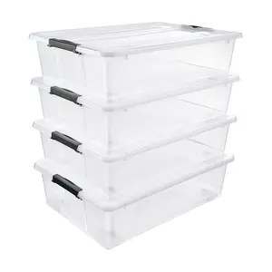 Sorbus 40qt Underbed Storage Bins with Wheels &  Lids - 4PK