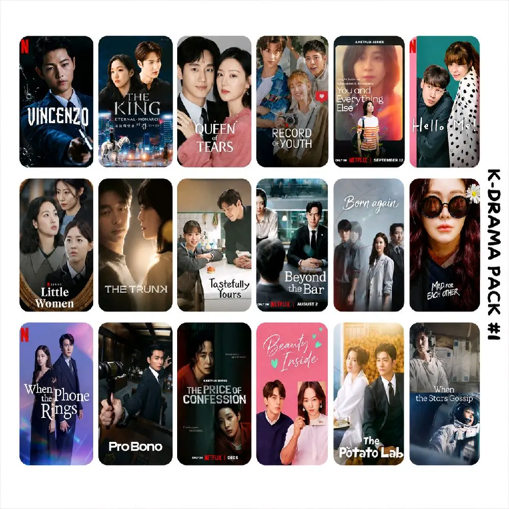 K-Drama Themed Title Sticker Packs - Decorative Stickers for Journaling Collectibles