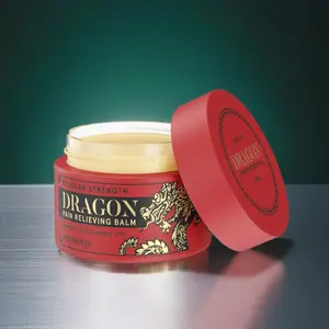 Dragon Balm Regular Strength Muscle Recovery Balm Jar 2 oz. Natural Relief after Workout, Soothing Relaxing Body Care Treatment