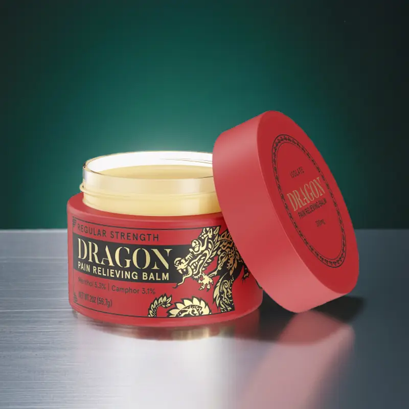 Dragon Balm Regular Strength Muscle Recovery Balm Jar 2 oz. Natural Relief after Workout, Soothing Relaxing Body Care Treatment