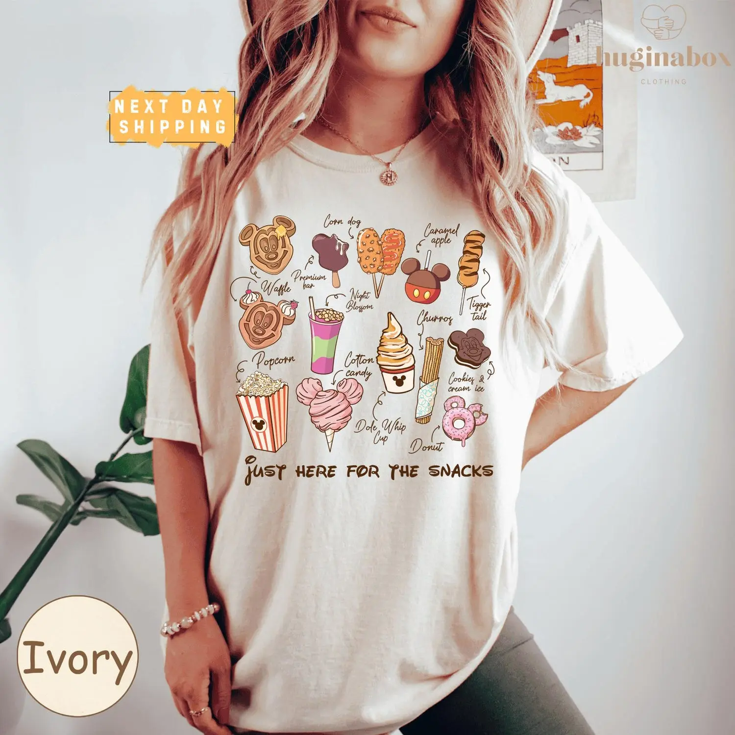 Magical Snack Goals Comfort Colors Shirt, Just Here for the Snacks Tee, Food Shirt, Magical Park Day Shirt, Magical Vacation Gift Tee