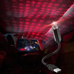 Car Roof Star Night Light, USB Star Projector Night Light, Portable Adjustable Romantic Interior LED Romantic Atmosphere Star Night Projector, Star Lamp Lighting Projector Decorations for Car, Ceiling, Bedroom Parties