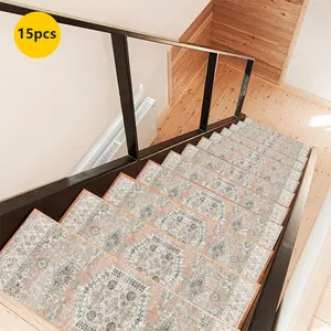 Non-Slip Stair Carpet, Step Protection Carpet, Decorative Bordered Stair Mat, Non Slip Rugs for Home Decoration & Bedroom Accessories - Suitable for Indoor, Outdoor Stairs & Multiple Scenarios