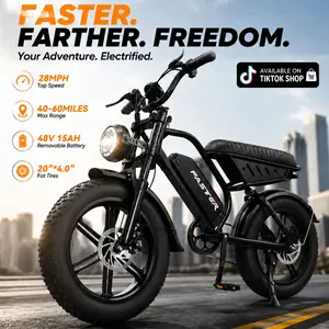 Electric Bike for Adults,Peak 1500W Motor Speed 28MPH Electric Bike,20" Electric Bike Fat Tire,48V15.6Ah Battery Range 60Miles,With Dual Suspension/Brakes EBike,Passed UL 2849 Certification