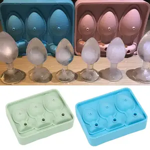 Silicone Prank Butt Plug Shaped DIY Mold Reusable Fun Shape Ice Cube Molds for Ice Chilling Whiskey Cocktails Bar Accessories Kitchen Utensils