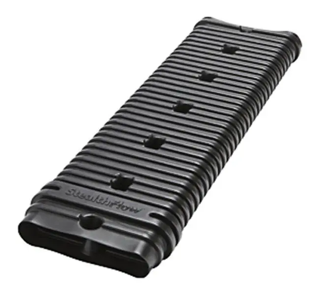 StealthFlow Downspout Extender Kit, 24 in. Low Profile Black PVC, Adjustable to Divert Water Around Landscape Corners, Fits 2x3 or 3x4 in. Spouts, Pvc Material