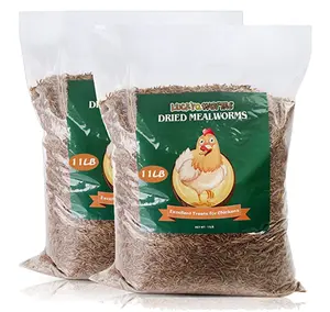LuckyQworms 22 lbs Dried Mealworms for Chickens Birds Bluebirds Hamsters Turtles Fish Hedgehogs High Protein Omega-3 Fatty Acids Pet Food for Poultry Reptile Rodent Daily Treats