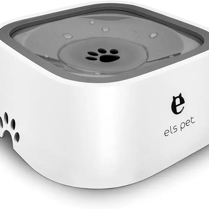 Pet Water Bowl Slow-Sip No Spill No Bloating slobber stopper water bowl Large Capacity pet supplies messy drinker smart