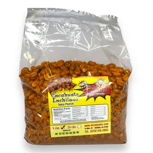 Nicomex - Cacahuates enchilados - Spicy Peanuts Authentic Mexican Style - Party size 5Lb.