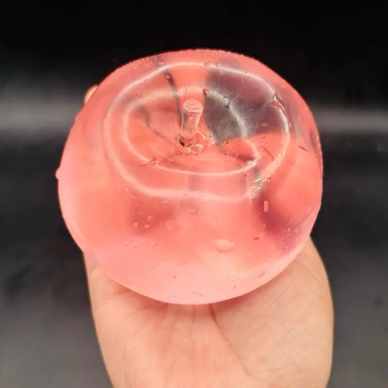 Large clear Vaseline Apple soft moldable stressball