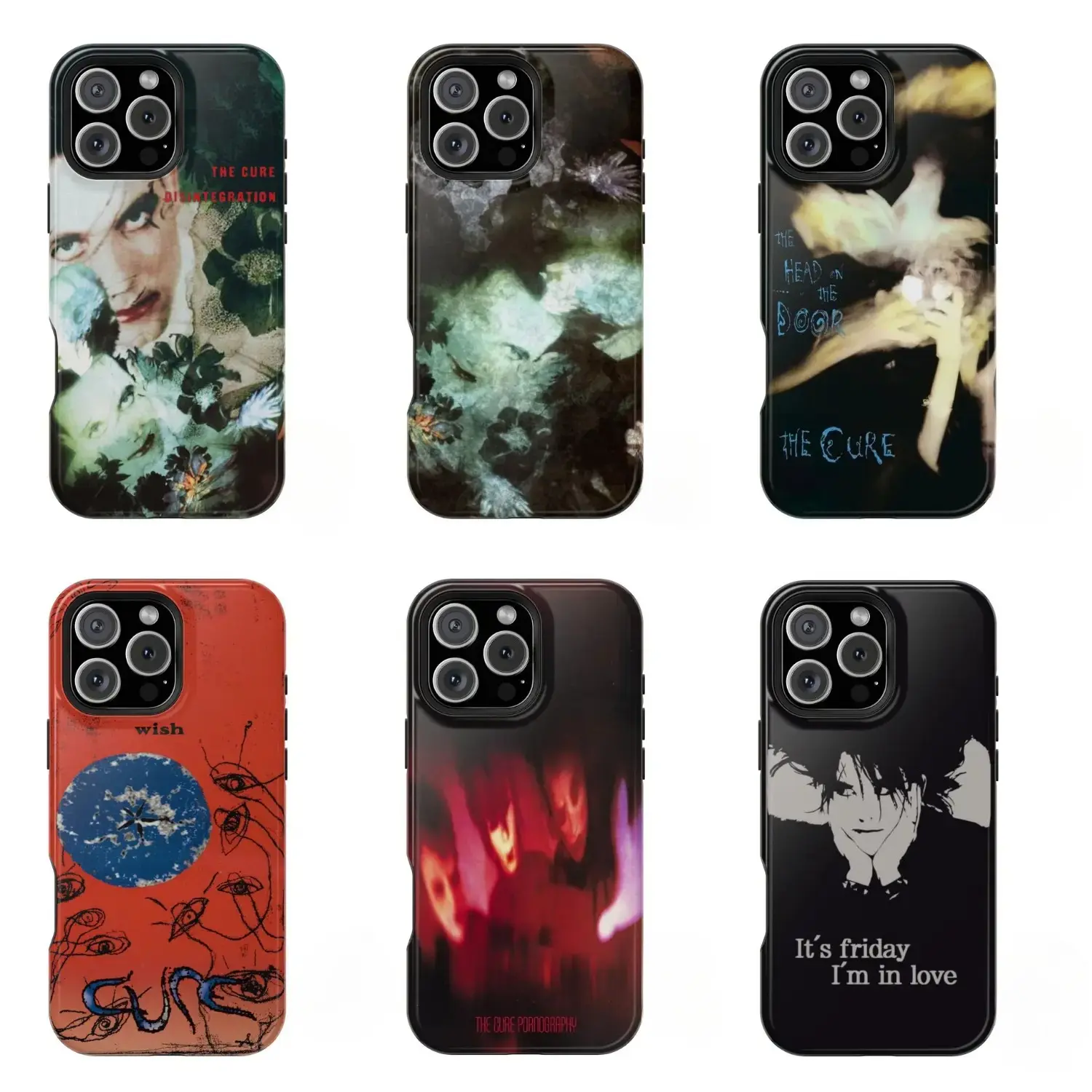 The Cure Phone Cases | Featuring Album Art from *Disintegration*, *Kiss Me Kiss Me Kiss Me*, and *Wish* | Compatible with iPhone 11–17 Pro Max/Plus Series & Samsung Galaxy S23– Series | An Exclusive Gift for Fans—The Perfect Christmas Present
