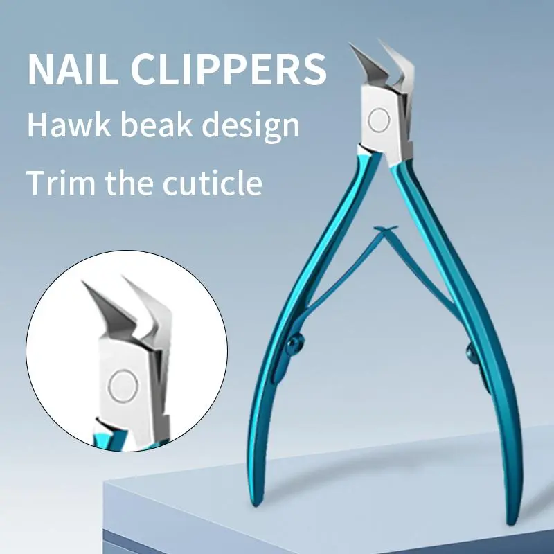 Nail art dead skin scissors stainless steel eagle beak pliers sharp nail pliers nail groove pliers easy to cut off barbed dead skin pliers