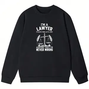 Outdoor Ready Funny Lawyer Sweatshirt – Long Sleeve with Law School Pattern for All Genders