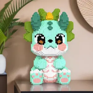 8159 Pieces Chinese Ethnic Style Dragon Youth Building Block Puzzle, Large Model DIY Decoration for Christmas & Halloween Gifts Building Blocks Model