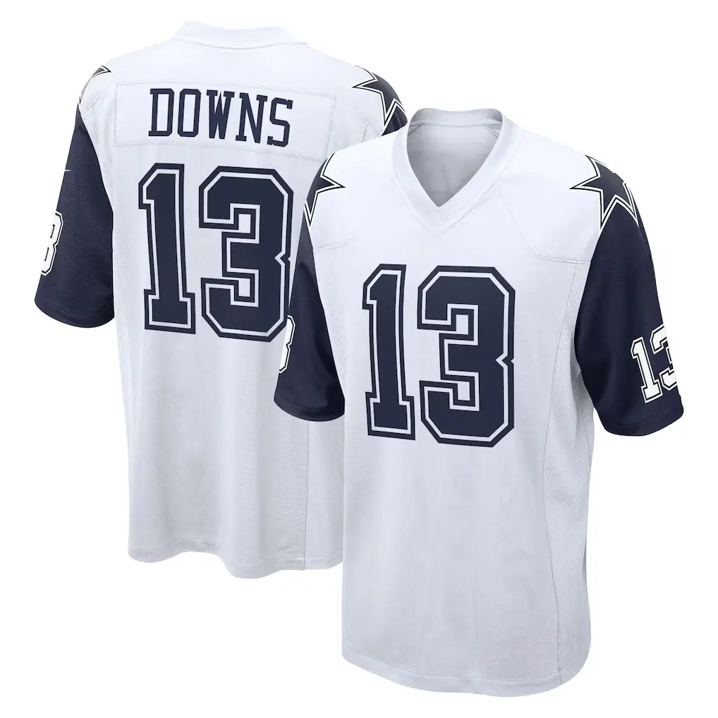 Unisex Football inspired by Dallas Team Downs Fashion Legend Player Performance Top - White