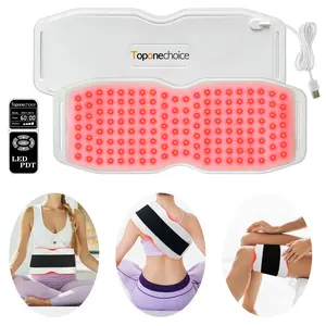 Toponechoice Adjustable Silicone Red Light Therapy Pad, 150 LEDs for Relaxing Muscles and Enhancing Joint Comfort Relief Device  ,Infrared Therapy Light,Heating Pad,Heating Therapy,Heat Wrap,Back Brace,Led Light Therapy,Pad Relief,Waist Belt