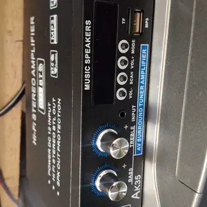 Woopker AK35 Bluetooth 5.0 Stereo Amplifier HiFi 200W 2.0 Channel Home Audio Power Amp with Bass Treble Control for Home Theater Speakers Party Karaoke Audio Streaming karaoke machine