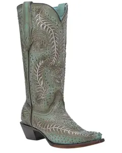 Corral Women's Studded Tall Western Boot Snip Toe - A4725