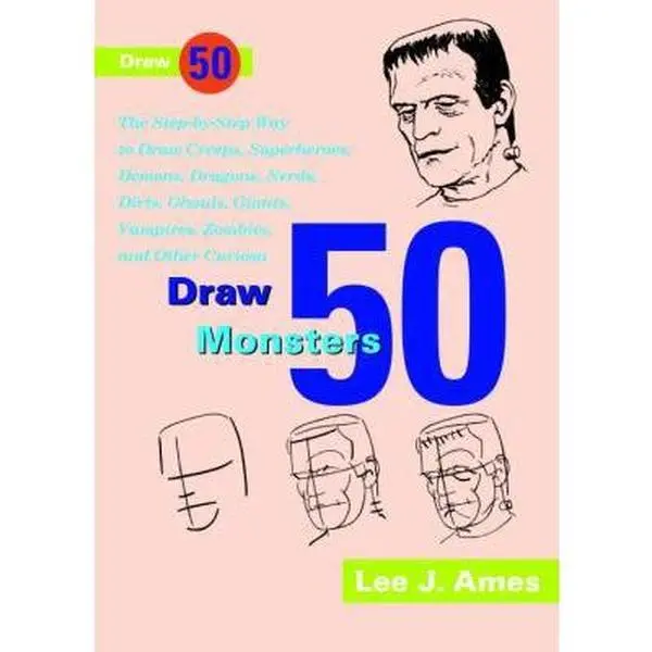USED Paperback Book - Draw 50 Famous Cartoons: The Step-by-Step Tutorial for Drawing Ideas (English, for Young Readers) by Lee J. Ames